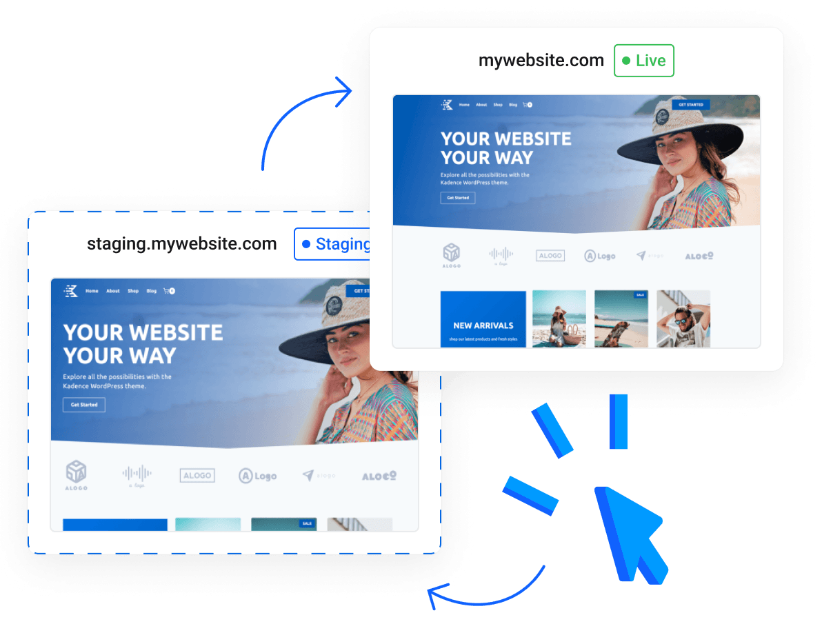 WordPress Hosting - One-click WordPress staging environment